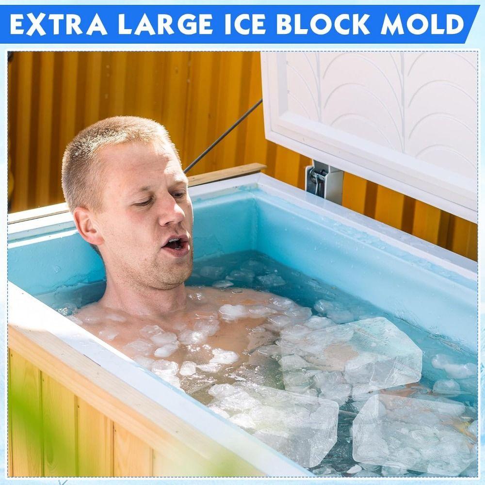 Extra Large Large Ice Cube Mold Foldable Extra Large Ice Box Efficient Ice Blocks Maker  Ice Bricks