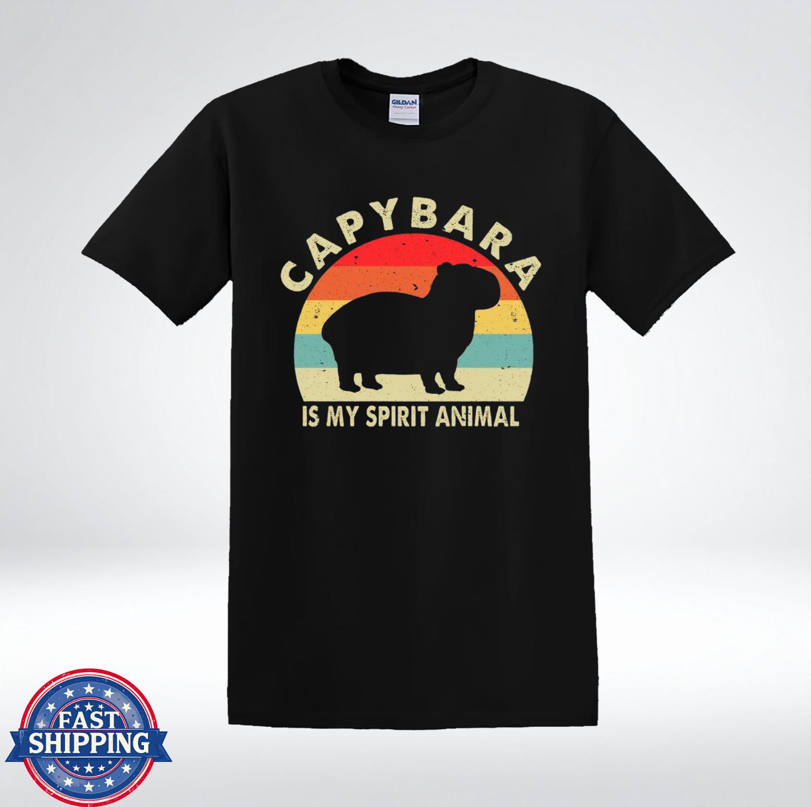Capybara Is My Spirit Animal Shirt Funny Retro Animal Lover T-Shirt XXXXL