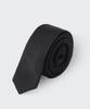 MUSINSA STANDARD Silk Skinny Solid Tie [Black]
