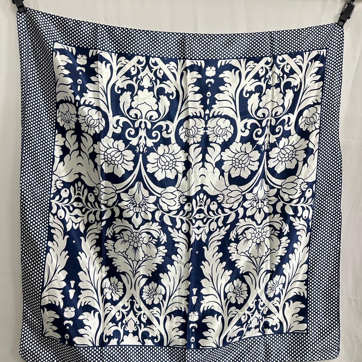 Scarf Woman Fashion Hijab Square Bandana Handkerchief Satin Scarves Woman Headscarf Print Luxury Turban Fashion Head Decor 90x90cm