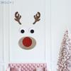 Christmas Door Window Stickers Felt Cloth Cartoon Snowman Santa Claus Elk Wall Sticker For Winter Xmas New Year Decoration Decal