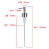 1pc Metal Head Bathroom Liquid Soap Dispenser Toilet Hand Replacement Lotion Shampoo Replacement Pump with Tube for Bathroom