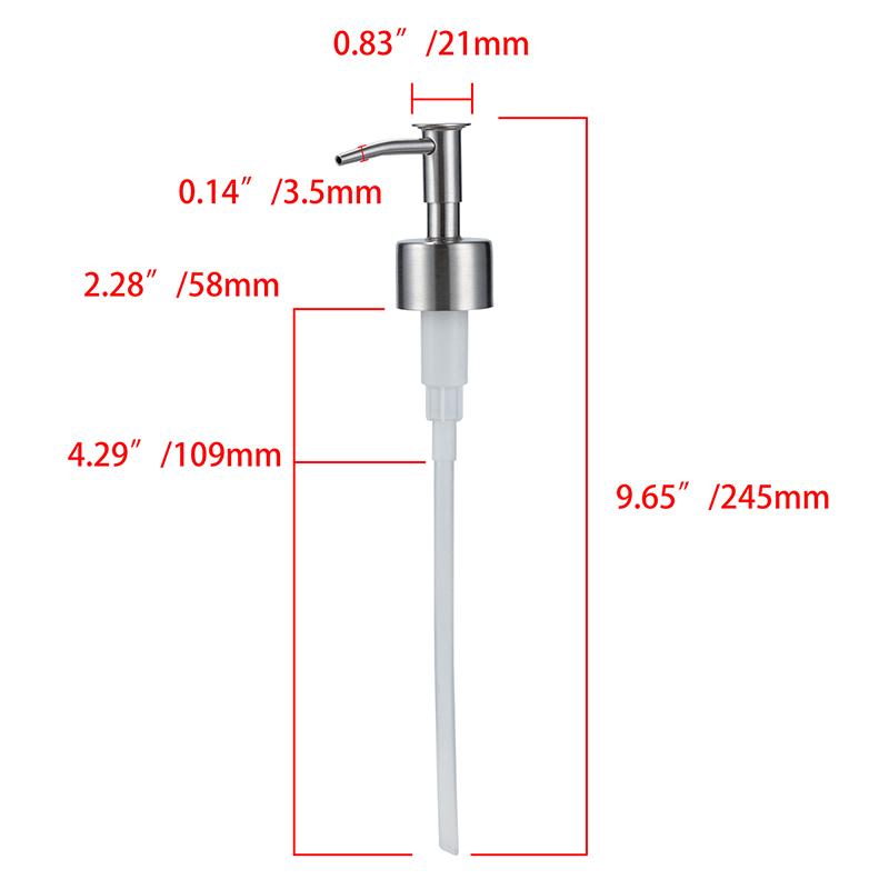

1 шт. Металлическая головка Диспенсер для жидкого мыла для ванной туалета Сменный лосьон Шампунь Сменный насос с трубкой для ванной