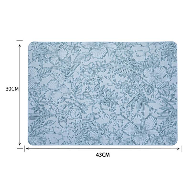 43x30cm PVC Leather Table Mat Pad Waterproof and Oil-resistant Placemats Coaster Non-slip Pad Dishes Dining Table Mat Decor