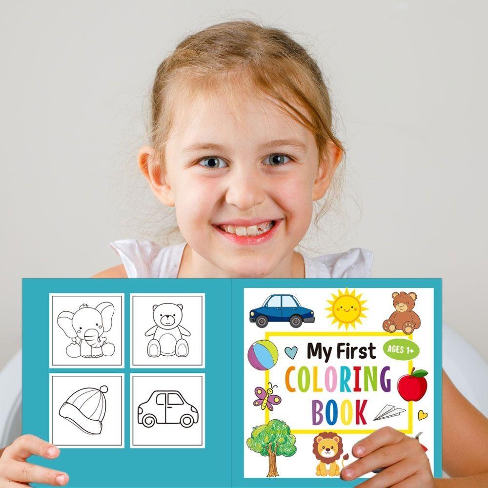 30Sheets/Book Animal/Vehicles Graffiti Coloring Book Puzzle Montessori Drawing Toys Kids