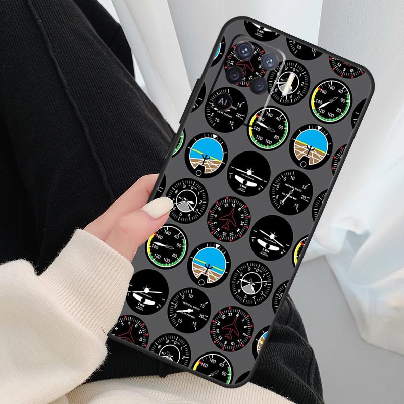 Aviation Aeroplane Pilot Cockpit Case For Oppo A54 A74 A94 A18 A57 A17 A77 A38 A58 A78 A98 A80 A60 A40 A96 A76 A16 A15 A5 Pro