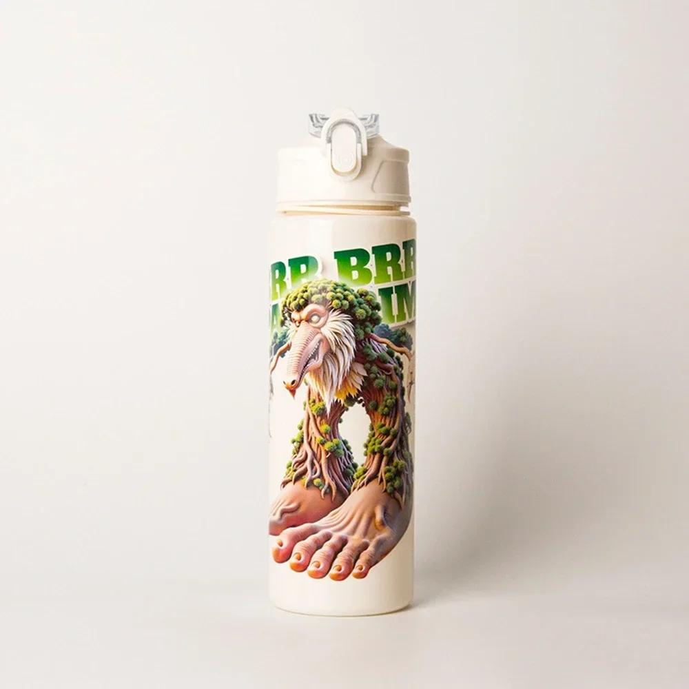 

750ML Italian Brainroot Water Bottle Brainrot Drinking Cup Water Bottles Tungtungtung Sahur Tralalero Tralala Christmas Gift