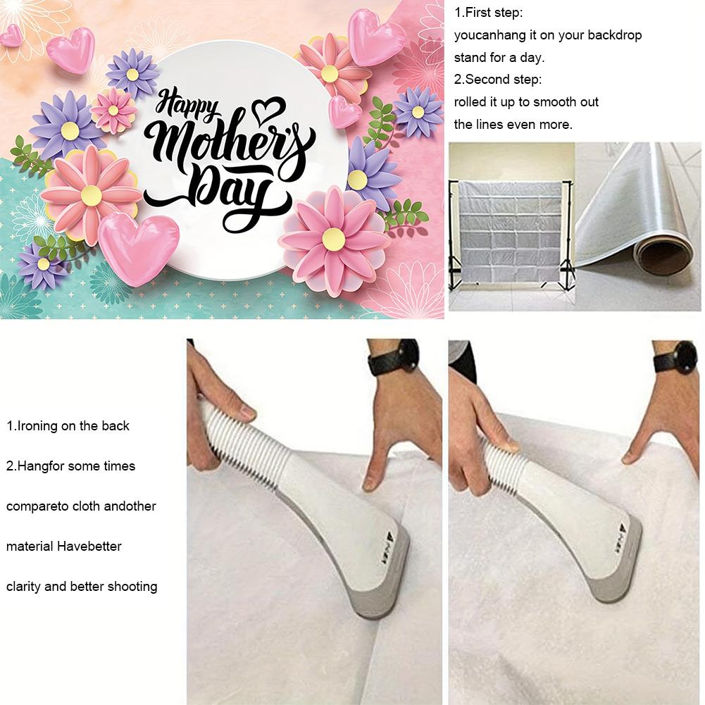 Glücklicher Muttertag Banner Hintergrund 180x240cm Polyester Knitterfrei Farbecht Hochauflösender Druck Muttertag Fotografie Deko