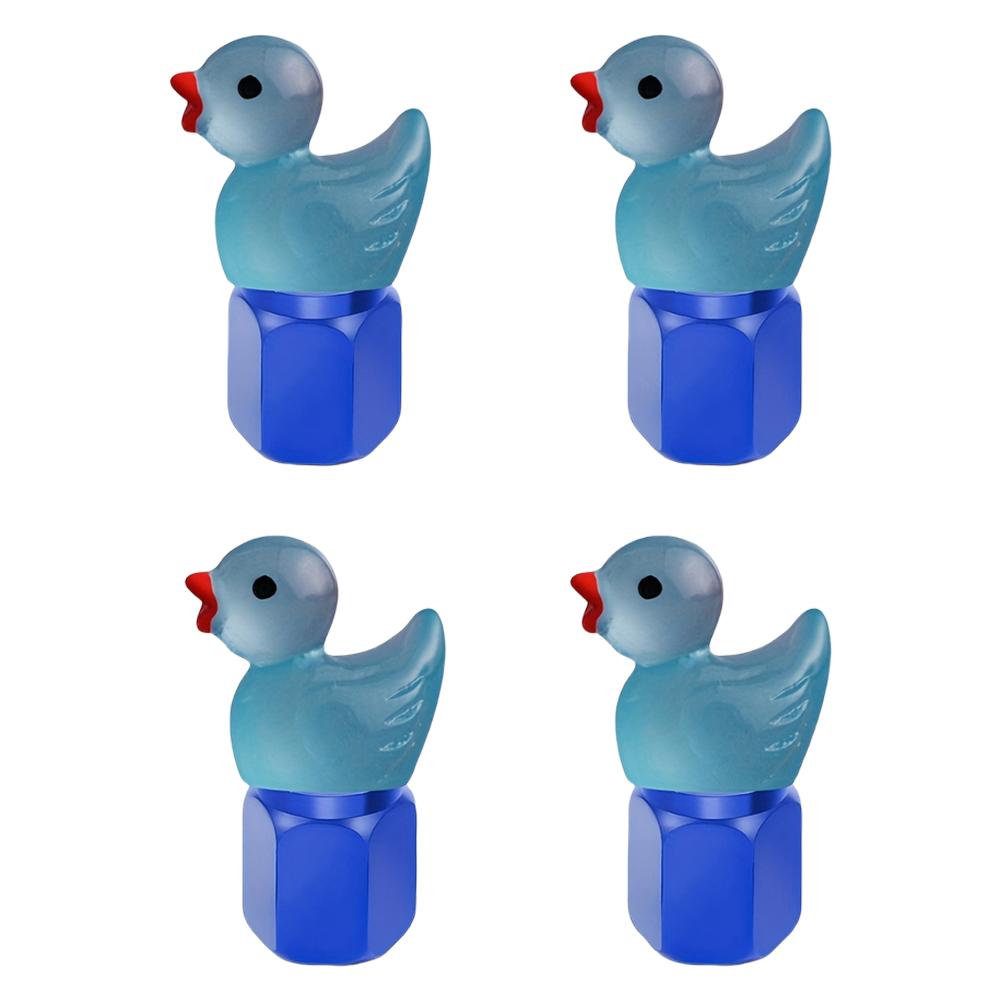 4PCS Cute Duck Tire Valve Caps Universal Valve Stem Caps Covers Decorative Tire Air Valve Caps for Car Motorcycle Bicycle