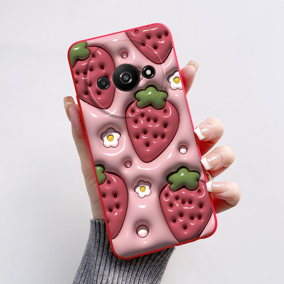 For Funda Redmi A3 Case Redmi A3 2024 Back Cover Stylish Painted Soft Silicone Phone Case for Xiaomi Redmi A3 A 3 RedmiA3 Bumper