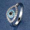 New Devil's Eye Blue Eye Inlaid Ring Women's Simple Diamond Ring Jewelry In Stock