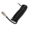 3 Meters Recoil Air Hose Black Reinforced Abrasion Resistant Inflator Extension Tube with Bend