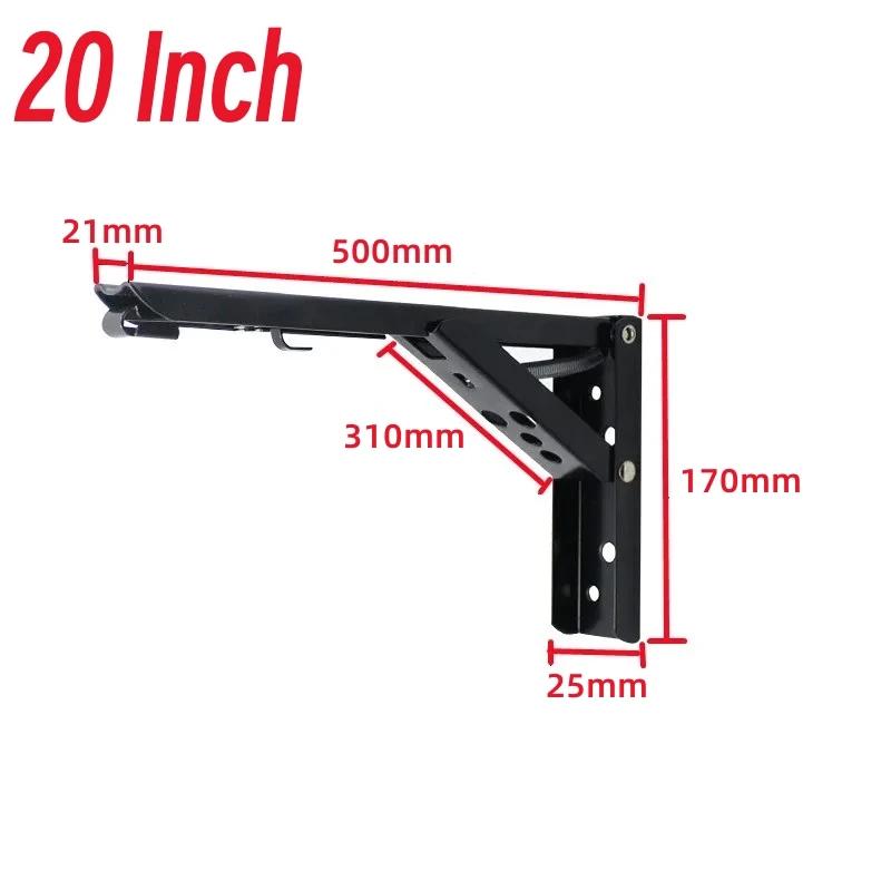 2er-Pack Schwerlast Klappregalwinkel für Werkbank 12/20 Zoll Edelstahl Wandmontiert L-förmiger Winkel Wandhalterung