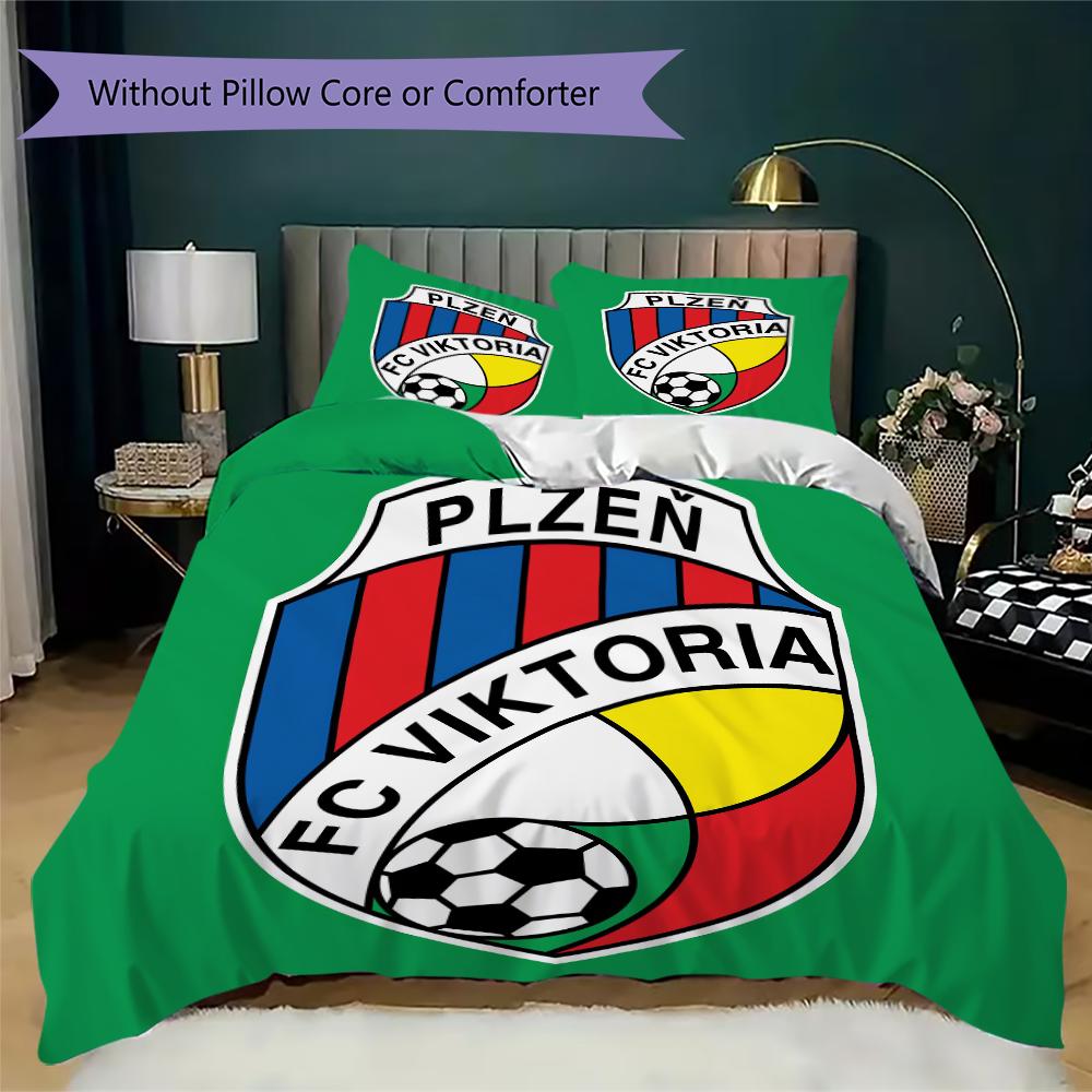 Viktoria Plzen Pattern Bedding uilt Set uilt Cover Pillowcase Home Decoration Birthday Gift (1 * duvet cover + 2 * pillowcase without core)