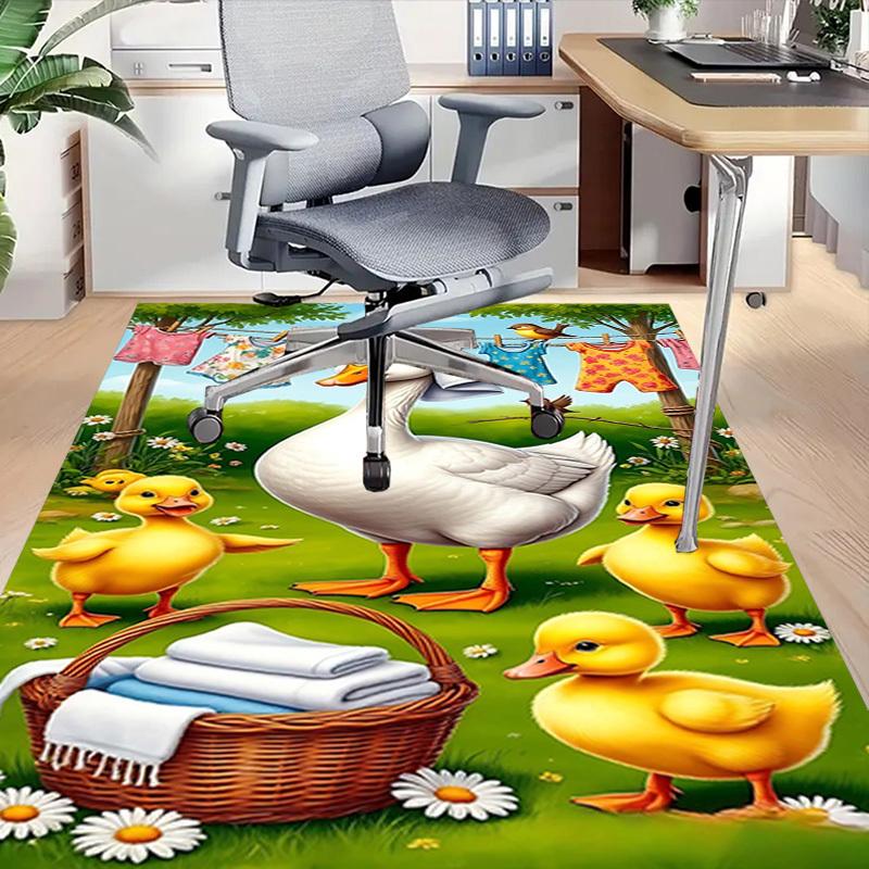 1PC Mother Goose Ducklings Non-Slip Floor Carpet Compatible for Office&Living Room&Bedroom&Dining room - Flat - Weave Machine-S0351