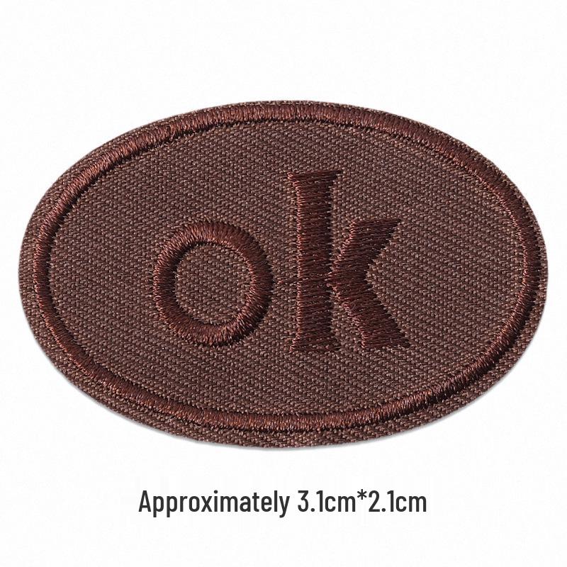 Self-Adhesive Embroidery Cloth Patches for Jackets & DIY Decor - OK Letter Accessory Stickers