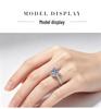 2 Carat D Color VVS1 Moissanite Ring in S925 Sterling Silver, Four-Prong Setting Wedding Band