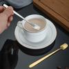 5pcs Stainless Steel Square Teaspoon Long Handle Dessert Scoops Coffee Stirring Spoons  Ice Cream