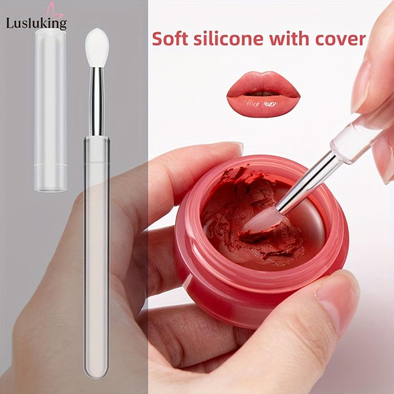 1pc Nail Art Silicone Applicator Sticks, Portable Multifunctional Brush For Magic Mirror Powder,Glitter Eyeshadow, Rubbing Powder