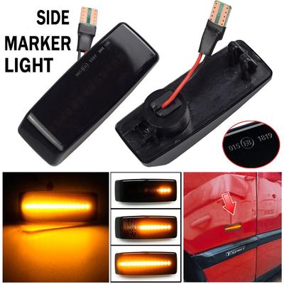2 sztuk dynamiczne bursztynowe światło obrysowe LED migacz kierunkowskaz lampy dla mercedesa dla Benz CES SL klasa W201 190 W202 W124 W140
