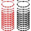 Schwarzes Rotes Faden 7 Knoten Armbänder zum Schutz Glücksbringer für Erfolg Handgefertigtes Seil Partnerarmband Glücksarmbänder