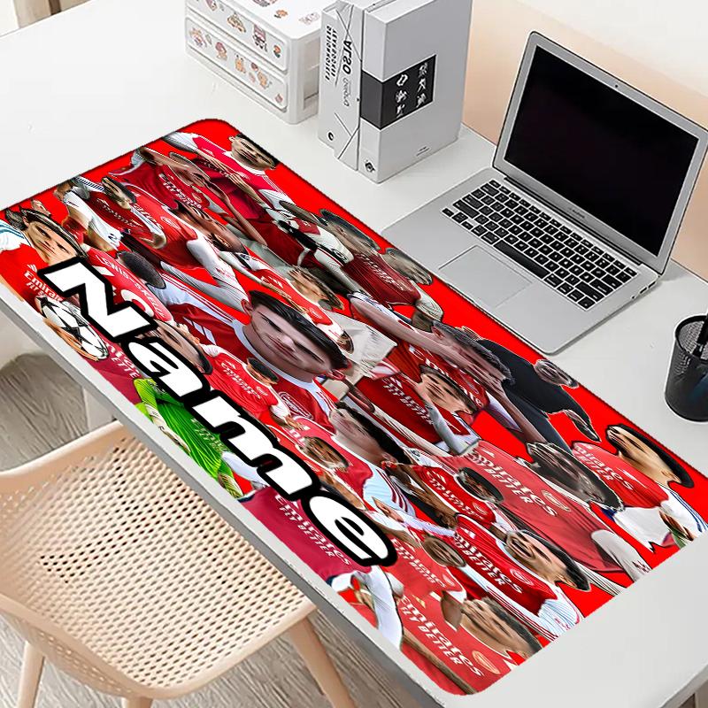Custom Name Personalized Arsenal F.C Pattern Mousepad, Laptop PC Desk Mat, Decorative Desk Mat for Home Keyboard Pad Gift