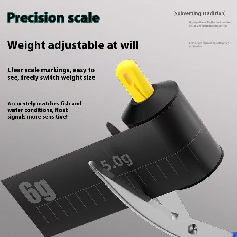 5Pcs Fishing Weights Kit Water Drop Sink Adjustable Proportional Fishing Alert Compact Weight Cylindrical Scale Fishing Tackle