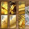Fine Gold Pattern Printing Soft Phone Case for Samsung Galaxy S26 S25 Edge S24 Ultra S23 Plus S22 S21 FE S20 Black Cover Back Sh