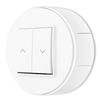 Roller Shutter Switch with Lock, Surface-mounted Set, Round, Mini White