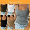 Women Ribbed Tank Top Sleeveless Cami Vest Premium Comfort Basic Blouse Casual Wear