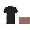 Men Icon Stripe Trim Cotton T-shirt Black 8007695-A1189