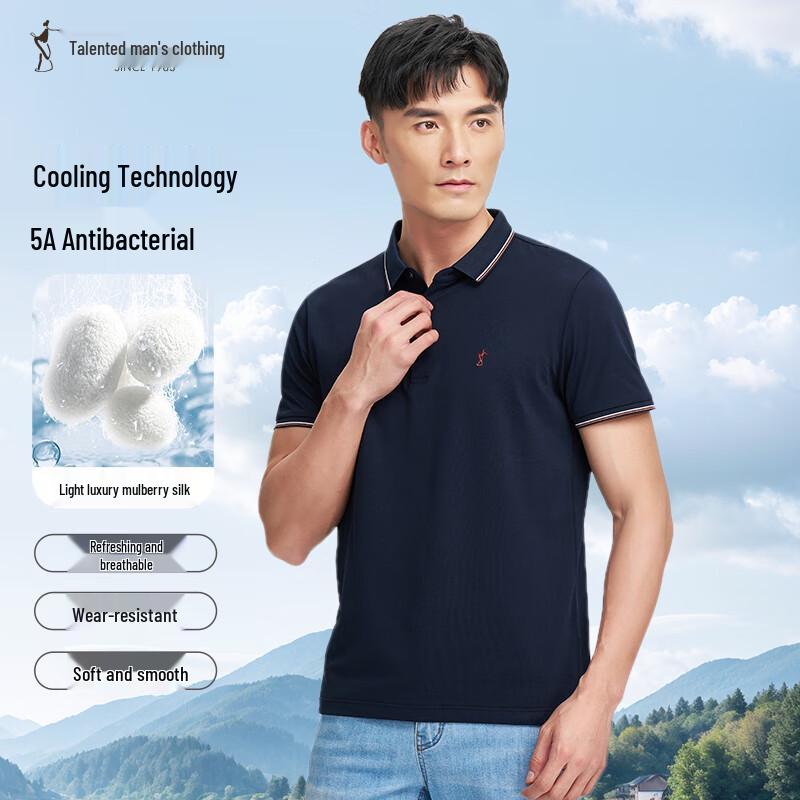 

Men s Silk Blend Short-Sleeve Polo Shirt 52