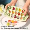 1pc Heart Shaped Ice Cube Tray Flexible Food Grade Silicone Ice Cube Mold Cute Love Ice Trays For Freezer Ice Cube Maker Ea