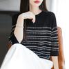 Women Knit T-shirt MODERN NEW SAGA Summer Knitted Shirt Short Sleeve Tees O-neck Patchwork Pullover Knit Tops