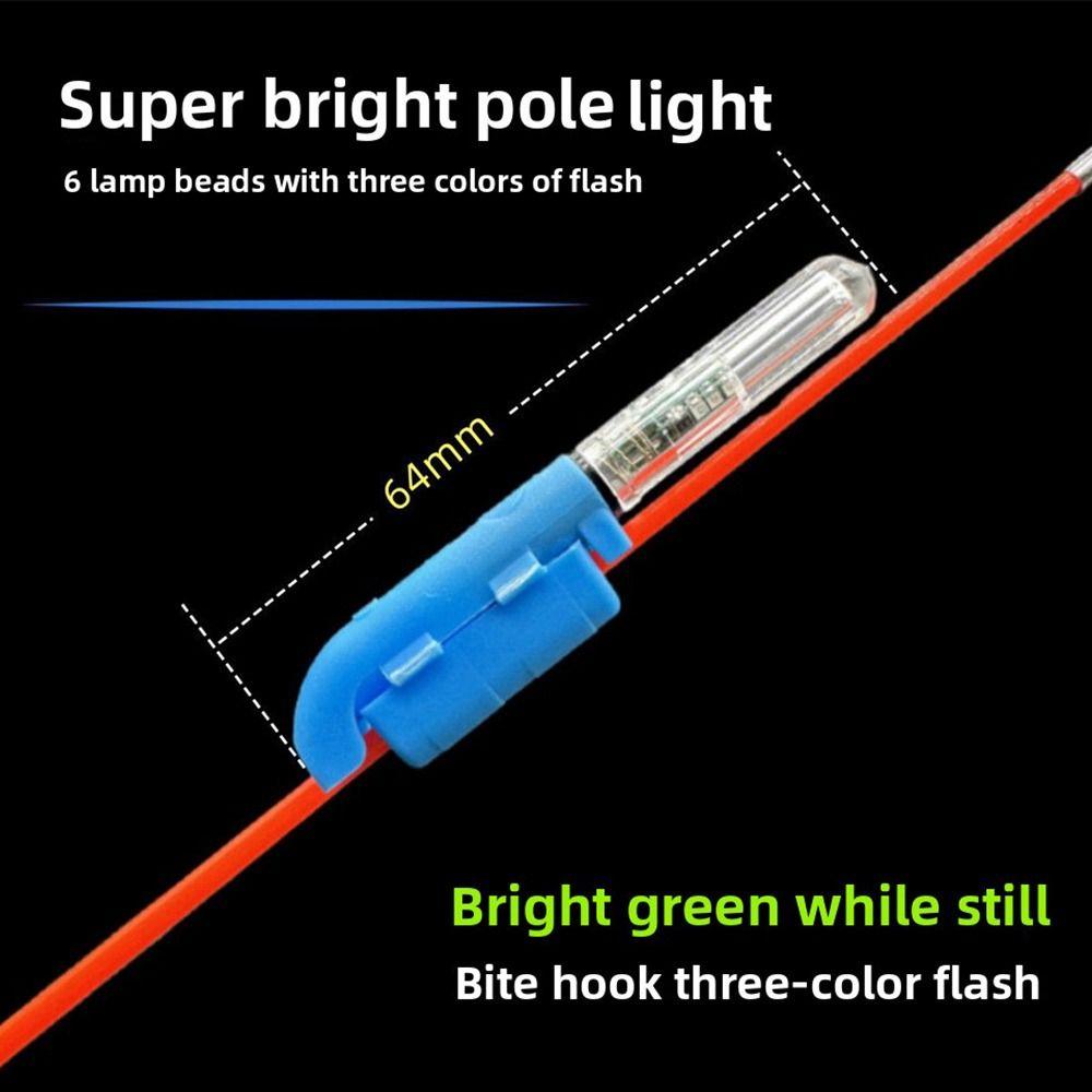 2pcs Night Fishing Fishing Rod Lighting Stick Removable Float Tackle LED Night Tackle 3 Color Waterproof Fishing Luminous Stick