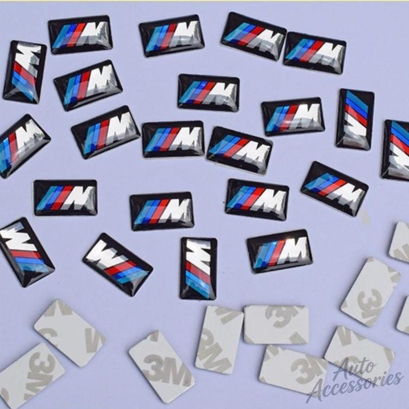 4pcs Car Sticker Car Steering Wheel Decoration Center Hub Cap Emblem DIY Sticker for Bmw M 2 4 5 7 Performance G30 E60 E31 X5 X4