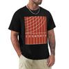 Red Running Track Distressed Style TShirt Large Size Short Sleeve TShirt