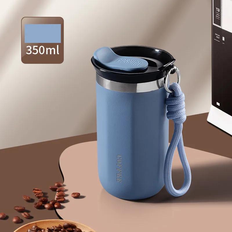Stainless Steel Insulated Double Wall Travel Tumbler Reusable Insulated Coffee Mug, Thermal Cup with SplashProof Sliding Lid LWY013