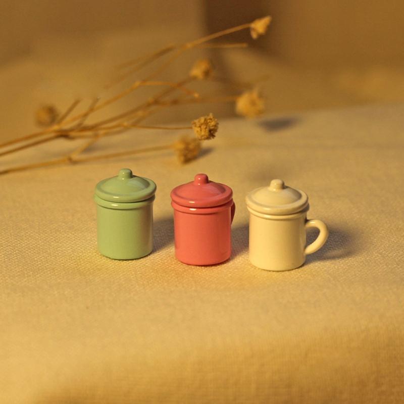1/12 1/6 Toy Model Tooth Mug Pretend for Play Mini Drinking Cup Role for Play Dollhouse Kitchen Accs Girls Party Favor S
