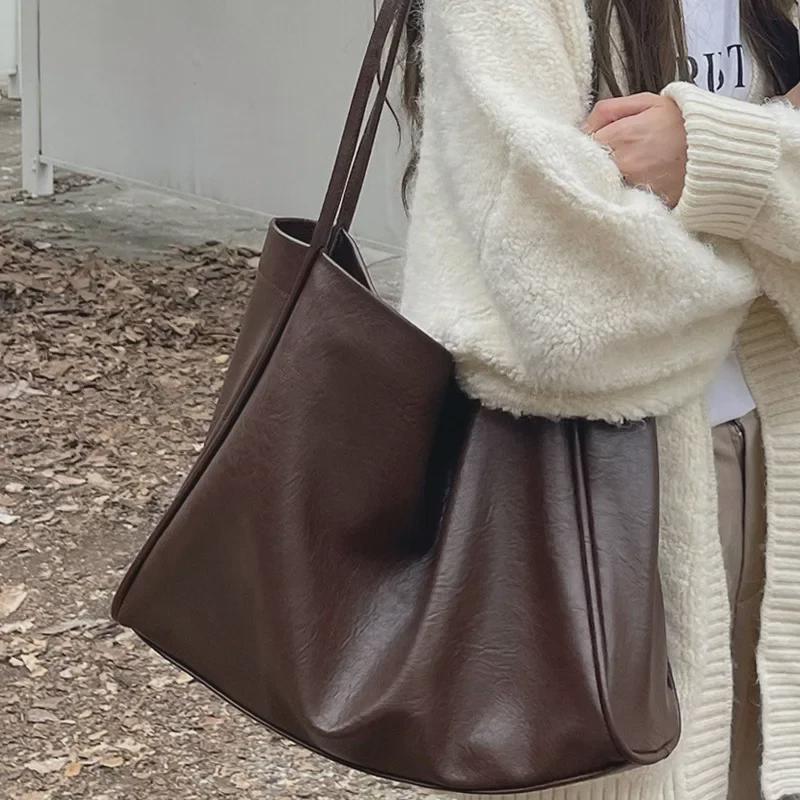 Maillard Women's Large Capacity Soft Leather Tote - 2023 Fashionable Casual Shoulder Bag
