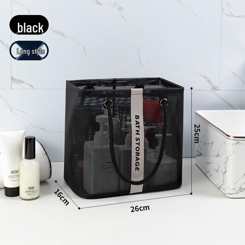 Unisex Mesh Shower Caddy Handbag: Toiletry and Makeup Storage Bag