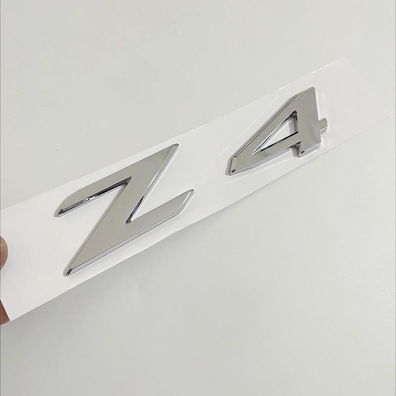 3D ABS Adhesive Chrome Black Logo Z4 Emblem Letters Car Rear Trunk Badge Decal For BMW Z4 E85 E89 G29 Z4 Sticker Accessories
