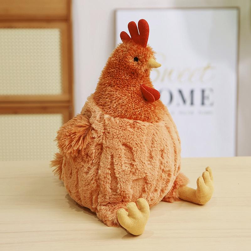 23-45cm Cartoon Creative Chicken Plush Doll Pillow Burger Turned Chicken Animal Stuffed Toy Home Decoration Gift For Children