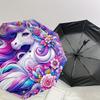 1pc Colorful Unicorn Floral Artwork Umbrella with Plastic Handle,Suitable for All Seasons Home Travel Outdoor UmbrellaDD435