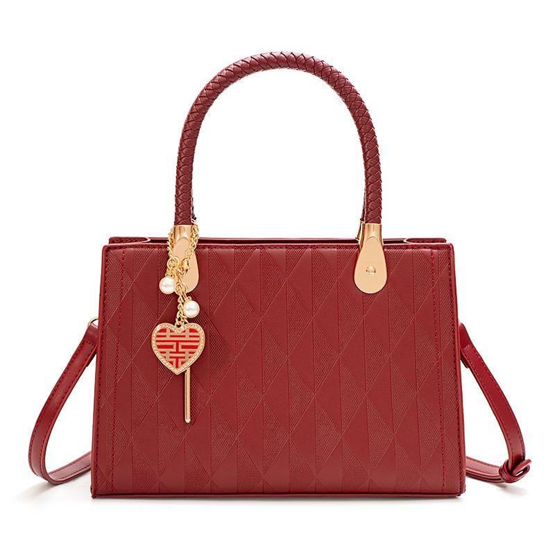

Red Wedding Gift Middle-Aged Daily Handbag