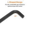 Uxcell Hex Wrench Alloy Steel Hex Repair Tool for Tightening and Removing Assembly of and Bicycle Black 2-Piece Set, 1/2" L-Shaped Keys, Long, Screws,