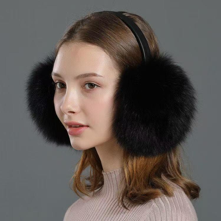 

Korean Style Cute Fox Fur Earmuffs - Warm, Furry Winter Protection