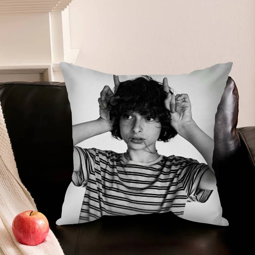 Finns-N Young Actor W-Wolfhard Pillowcase For Sofa Room Office Decor Printing Protector Cushion Cover Valentine Gift Custom