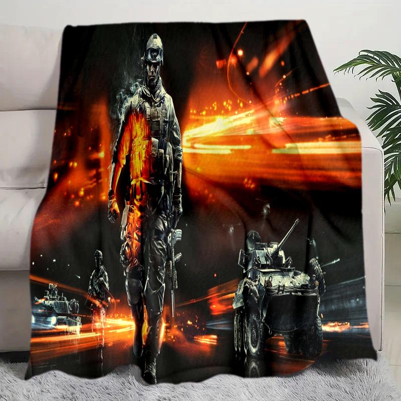 Cyberpunk Soldier Blanket Soft Comfortable All Seasons Perfect Sofa Office Naps Trips Birthday Christmas Gift