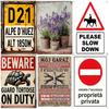 2D Flat Ornamental Iron Tin Sign with Classic Design and Protective Coating Ideal for Indoor Display Purposes